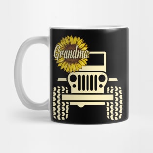 Jeep Sunflower Jeep Grandma Jeep Women Mug